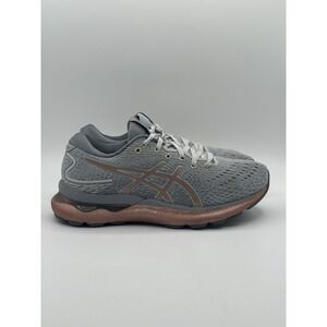 Asics Gel Nimbus 24 1012B347 Women 6.5 Shoes Gray Pink Running Athletic Sneakers
